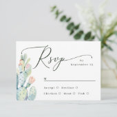 Cartons Réponse Desert Cactus Wedding | Southwestern Boho Meal (Debout devant)