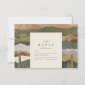 Cartons Réponse Désert du Sud-Ouest Cactus Mariage Paysage (Devant)