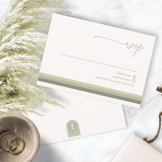 Cartons Réponse Desert Vibes Mariage Sage ID1019