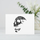 Cartons Réponse Design crâne noir et blanc. (Debout devant)