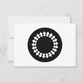 Cartons Réponse Design Rond Noir Élégant. Style Art Déco. (Dos)
