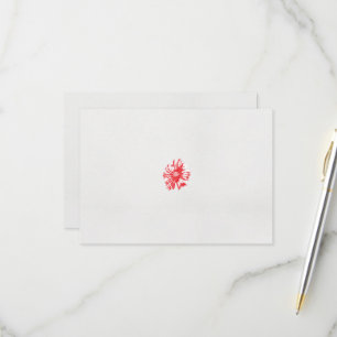 Cartons Réponse dessin d'une fleur rouge sur un arrière - plan bla