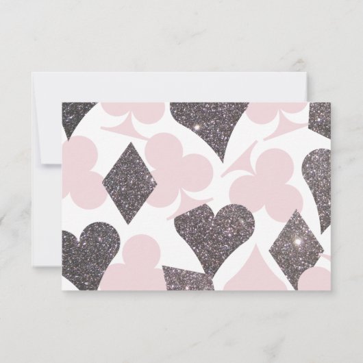 Cartons Réponse Destinas Vegas Mariage Répondre Card Blush Pink Si (Dos)