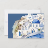 Cartons Réponse Destination Grèce Mariage Santorin (Dos)