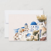 Cartons Réponse Destination Grèce Mariage Santorin (Dos)