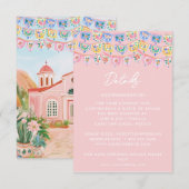 Cartons Réponse Destination Rose Mexique  (Devant / Derrière)