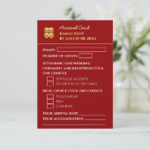 Cartons Réponse Destination rouge foncé arrivée mariage chinois (Debout devant)