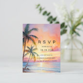 Cartons Réponse Destination Sunset Beach Wedding (Debout devant)