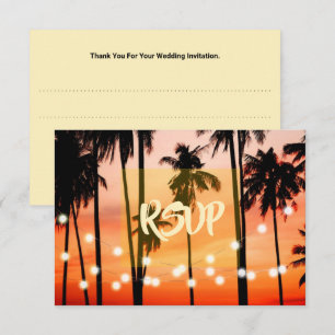 Cartons Réponse Destination tropicale du mariage sur la plage