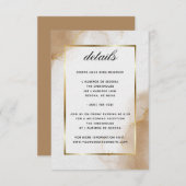 Cartons Réponse Détails Abstrait Soft Brown Gold Marbled (Devant / Derrière)