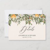 Cartons Réponse Détails botaniques modernes rustiques d'orange d'a (Devant)