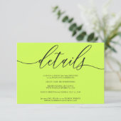 Cartons Réponse Details Cyber Lime Jet Black Simple (Debout devant)