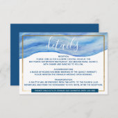 Cartons Réponse Détails de l'aquarelle d'élégance côtière (Devant / Derrière)