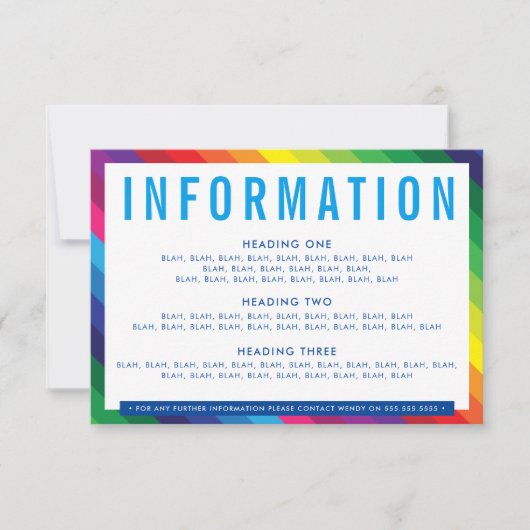 Cartons Réponse DÉTAILS DE L'ENSEMBLE amusante bande arc-en-ciel c (Devant)