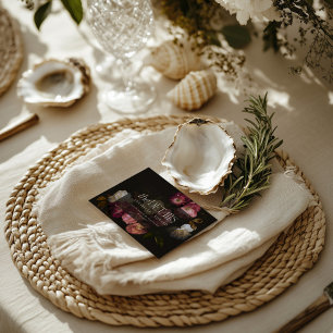 Cartons Réponse Détails de mariage floral lunatique Bourgogne & No