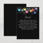 Cartons Réponse Détails de mariage lesbien gay Lanternes Arc-en-Ci (Devant / Derrière)