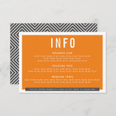 Cartons Réponse DÉTAILS D'ENSEMBLE fun bold block grey orange (Devant / Derrière)