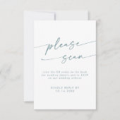 Cartons Réponse Détails du code QR Turquoise et blanc Boho Chic (Devant)