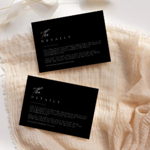 Cartons Réponse Détails du Mariage de typographie ultra-minimal
