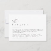 Cartons Réponse Détails du Mariage de typographie ultra-minimal (Devant)