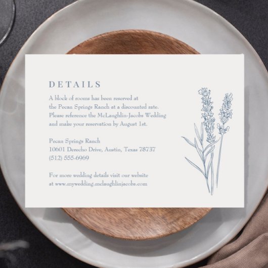 Cartons Réponse Détails du Mariage du Fleur sauvage périphérique