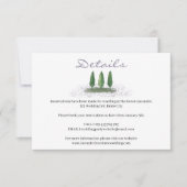 Cartons Réponse Détails du Mariage Lavender de l'arbre de forêt (Devant)