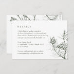 Cartons Réponse Détails du Mariage Rustic Green Pine<br><div class="desc">Détails du Mariage de pin vert rustique Carte RSVP</div>