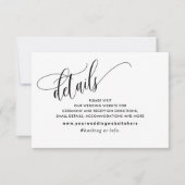 Cartons Réponse Détails élégants du Mariage de script/ Boîtier de  (Devant)
