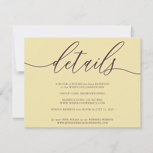 Cartons Réponse Details Signature Simple Midnight Fig (Devant)