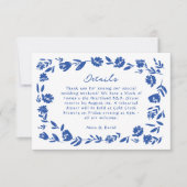 Cartons Réponse Détails sur le Mariage de fleurs blanches à main b (Devant)