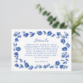 Cartons Réponse Détails sur le Mariage de fleurs blanches à main b (Debout devant)