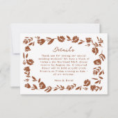 Cartons Réponse Détails sur le Mariage de la main de terre cuite (Devant)