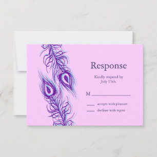 Cartons Réponse Deux plumes de paon