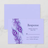 Cartons Réponse Deux plumes de paon (Devant / Derrière)