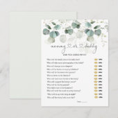 Cartons Réponse Devinez qui maman ou papa Baby shower Jeu de verdu (Devant / Derrière)