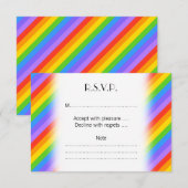 Cartons Réponse Diagonal Rainbow Stripes Motif. (Devant / Derrière)