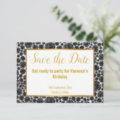 CARTONS RÉPONSE DIAMANT OR ÉLÉGANT SAVE THE DATE (Debout devant)