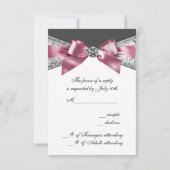 Cartons Réponse Diamants Blancs Rose Noir Douce Fête d'anniversair (Dos)