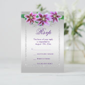 Cartons Réponse Diamants et Fleurs Classiques Anniversaire (Debout devant)