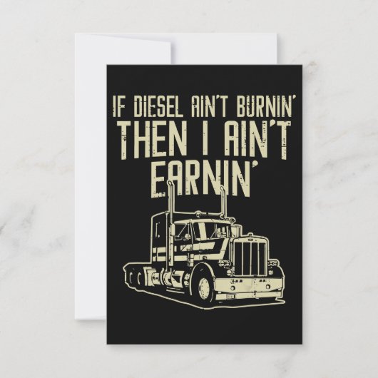 Cartons Réponse Diesel Aint Burnin Earnin Semi Conducteur (Devant)