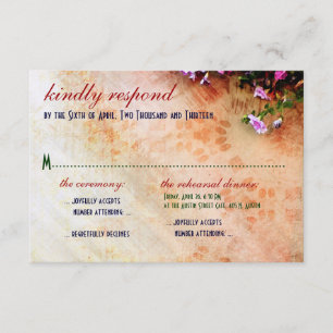 Cartons Réponse Dîner de Mariage et de répétition d'inspiration su