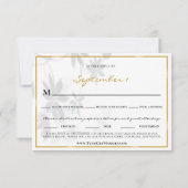 Cartons Réponse Dîner de réception tropicale à l'ombre de la feuil (Dos)