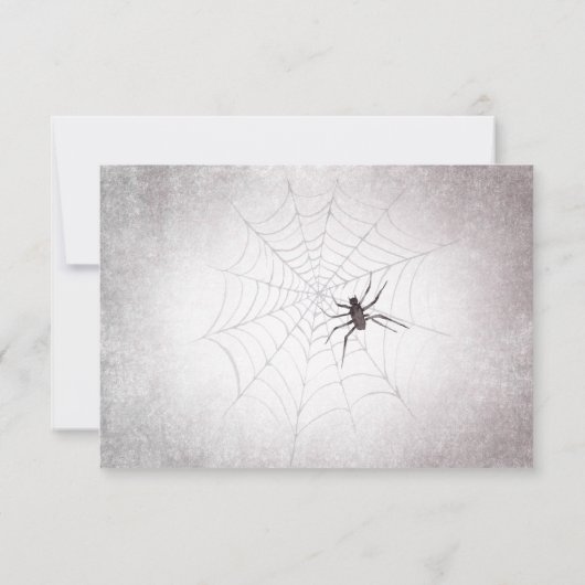 Cartons Réponse Dîner d'Halloween rustique gothique noir et bordea (Dos)