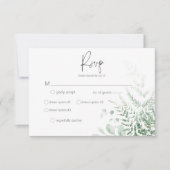 Cartons Réponse Dîner Elégant Et Délicat De Verdure Ferns (Devant)