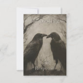 Cartons Réponse Dîner gothique foncé noir et raven tan Couple (Devant)