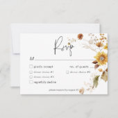 Cartons Réponse Dîner Rustique Delicate Automne Floral Wreath Mari (Devant)