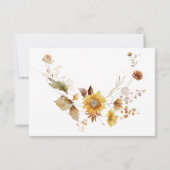 Cartons Réponse Dîner Rustique Delicate Automne Floral Wreath Mari (Dos)