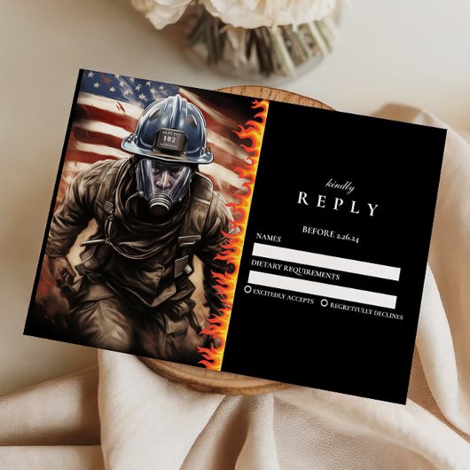 Cartons Réponse Diplômé Héros Pompiers