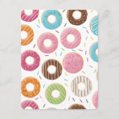 Cartons Réponse donut rose modifiable (Dos)
