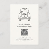 Cartons Réponse Doodle de voiture tiré à la main Mariage moderne (Devant)